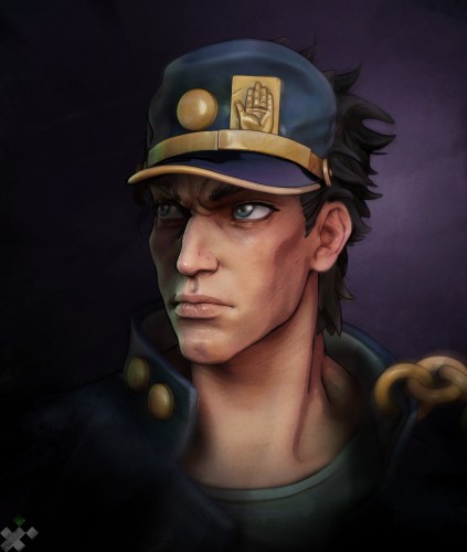 Jotaro Kujo fanart timelapse - Tioxic.com